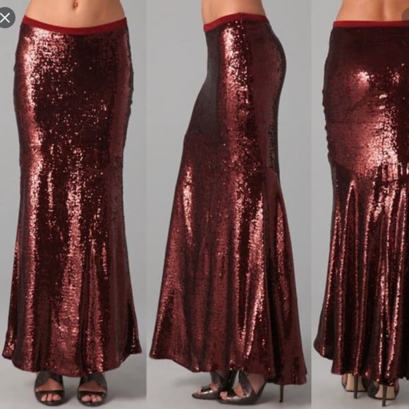 Haute Hippie Mermaid Maxi Skirt Size S - Picture 4 of 13